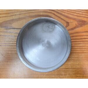 PartyLite Pillar Round Stacked Candle Holder Aluminum Pewter